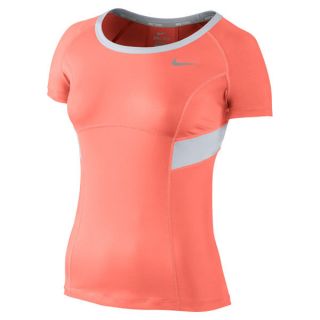 Nike Women`s Power Short Sleeve Tennis Top Xsmall 606_Atomic_Pink