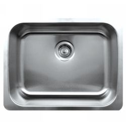 Whitehaus WHNU2318 NOAH Brushed Stainless Steel Single Bowl Undermount Sink