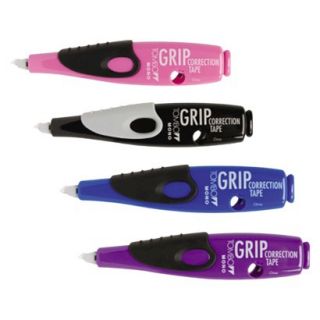 Tombow Mono Grip Pen Style Correction Tape   Black/Blue/Pink/Purple (4 Per Pack)