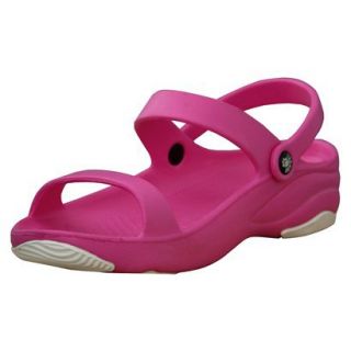 USADawgs Hot Pink / White Premium Womens 3 Strap Sandal   10