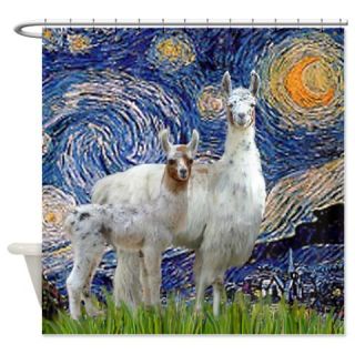  Starry Night   Llama Mama Baby Shower Curtain  Use code FREECART at Checkout