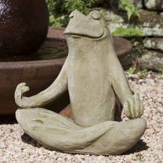 Campania International Totally Zen Frog Cast Stone Garden Statue   A 393 AL