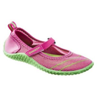 Speedo Toddler Girls Mary Jane Water Shoes Pink & Green   Large