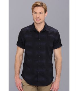 Calvin Klein Jeans S/S Dot Print Shirt Mens Short Sleeve Button Up (Navy)