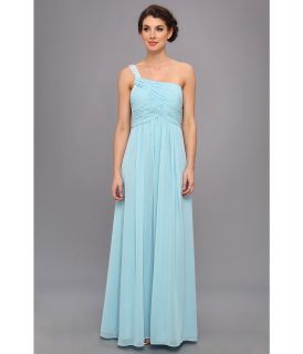 Calvin Klein One Shoulder Down Dress Womens Dress (Blue)