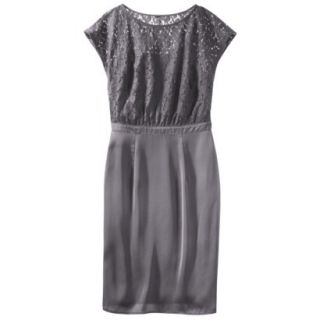 TEVOLIO Womens Lace Bodice Dress   Proper Gray   8