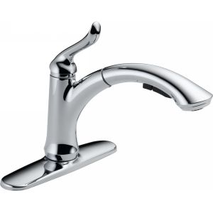 Delta Faucet 4353 DST Linden Single Handle Pull Out Spray Kitchen Faucet