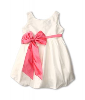 Us Angels Bubble Bow Dress Girls Dress (White)