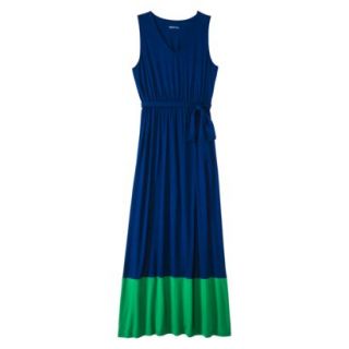 Merona Petites Sleeveless Color block Maxi Dress   Blue/Green SP