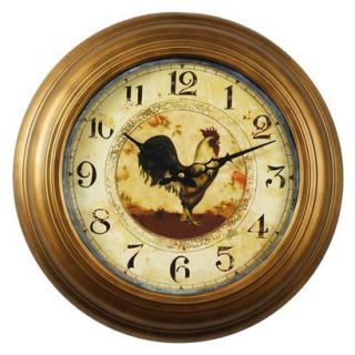 Rooster Wall Clock   Gold (14)