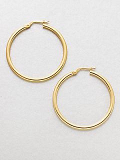 Roberto Coin 18K Yellow Gold Hoop Earrings/1.4   Gold
