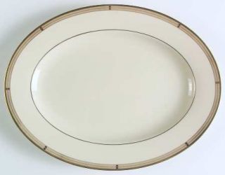 Lenox China Golden Weave 13 Oval Serving Platter, Fine China Dinnerware   Gold