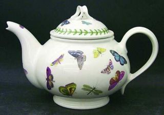 Portmeirion Botanic Garden Butterflies Teapot & Lid, Fine China Dinnerware   But