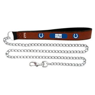 Indianapolis Colts Football Leather 2.5mm Chain Leash   M