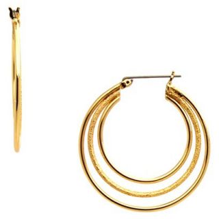 Womens Fashion Hoop Earrings   Gold