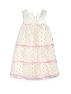 Us Angels Toddlers & Little Girls Tiered Floral Dress   Pale Pink
