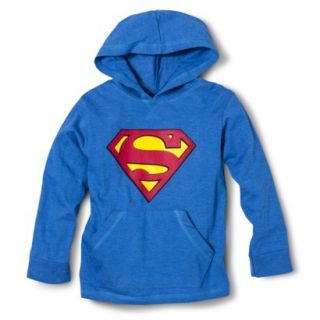 Superman Infant Toddler Boys Hooded Long Sleeve Tee   Blue 4T