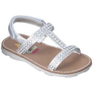 Toddler Girls Rachel Shoes Jadyn Sandals   Silver 11