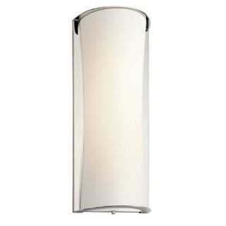 Kichler 10691PN Soft Contemporary/Casual Lifestyle Tall Sconce 1 Light Fluorescent Fixture Polished Nickel