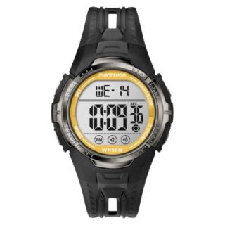 Marathon By Timex Mens Digital Sports Watch with Yellow Accents on the Dial  