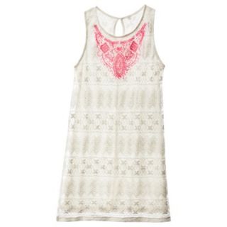 Xhilaration Juniors Embroidered Lace Shift Dress   Ivory XXL(19)