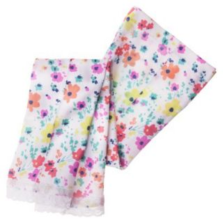 Cherokee Infant Toddler Girls Floral Footless Tight   Pink/White 12 24 M