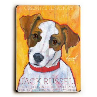 Artehouse Jack Russell Wooden Wall Art   14W x 20H in. Brown   0004 1978 26