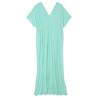 Merona Womens Plus Size Short Sleeve Maxi Dress   Aqua Blue 3