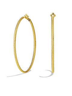 David Yurman Cable Classics Hoop Earrings in Gold   Gold