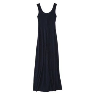 Merona Womens Knit Maxi Tank Dress   Black/Blue Chevron   XS(1)