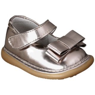 Infant Girls Wee Squeak Triple Bow Mary Jane   Gold 9