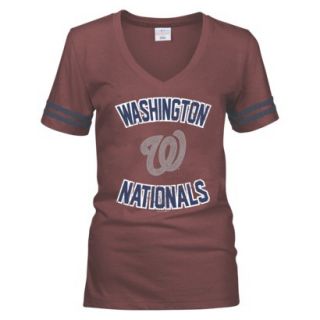 MLB Womens Washington Nationals T Shirt   Red (L)