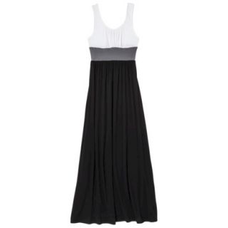 Mossimo Supply Co. Juniors Colorblock Maxi Dress   White/Quartz Gray/Black M(7 