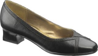 Womens Soft Style Lanie   Black Lizard Vitello Low Heel Shoes