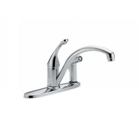 Delta Faucet 340 WE DST Collins Single Handle Kitchen Faucet with Side Spray