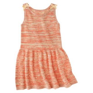 Infant Toddler Girls Sleeveless Knit Dress   Orange 5T