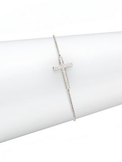 Diamond Cross Bracelet   White Gold