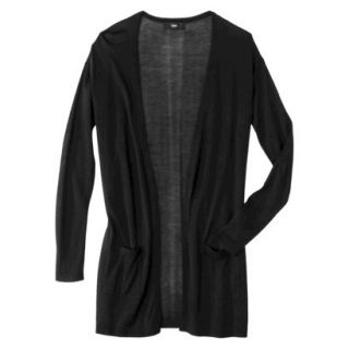 Mossimo Petites Long Sleeve Cardigan Sweater   Black