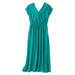 Merona Womens Plus Size Short Sleeve Draped Maxi Dress  Monterey Blue 3
