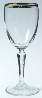 American Stemware Carmel Clear (Gold Trim) Wine Glass   Clear, Gold Trim