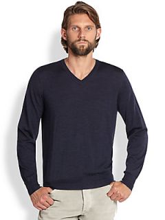 Brunello Cucinelli Wool/Cashmere V neck Sweater