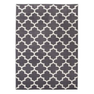 Maples Fretwork Area Rug   Charcoal Gray (5x7)