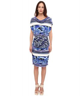 Versace Collection Cowl Neck Printed Dress Womens Dress (Multi)