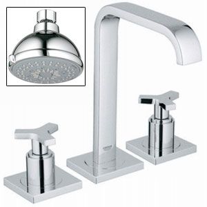Grohe 20 148 000 27682000 Allure Lavatory Wideset Faucet with Free Showerhead