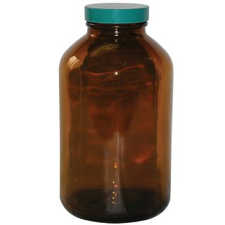 Relius Solutions Wide Mouth Amber Glass Bottles   32 Oz. Capacity   Amber  (BTL UVW G 32 CS)