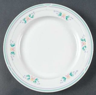 Fairwinds Soho Expression Salad Plate, Fine China Dinnerware   Lavender, Green B