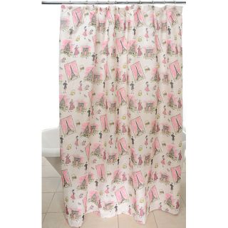Tres Chic Pink Waverly Shower Curtain
