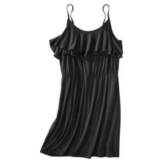 Mossimo Supply Co. Juniors Plus Size Sleeveless Ruffle Front Dress   Black 4