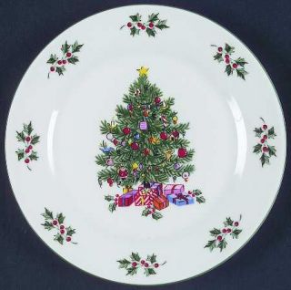 Gibson Designs Noel Morning Salad Plate, Fine China Dinnerware   Christmas Tree,