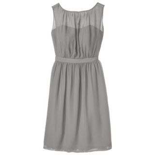 TEVOLIO Womens Plus Size Chiffon Illusion Sleeveless Dress   Cement   26W